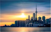 De schitterende skyline van Toronto bij zonsondergang - Foto op Forex - 90 x 60 cm