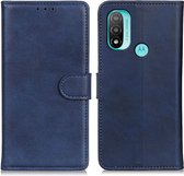 Luxe Book Case - Motorola Moto E20 / E40 Hoesje - Blauw