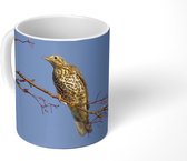 Mok - grote lijster op een boom van bessen - 350 ML - Beker