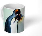 Mok - Koffiemok - Pinguïns - Sneeuw - Familie - Mokken - 350 ML - Beker - Koffiemokken - Theemok