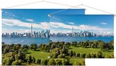 Indrukwekkende meer van Ontario voor de skyline van Toronto - Foto op Textielposter - 60 x 40 cm