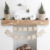 Ginger Ray - Rustic Christmas - Slinger Santa Stop Here Jute