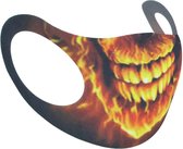 Zac's Alter Ego Masker Exile Fire Skull Mondkapje Oranje