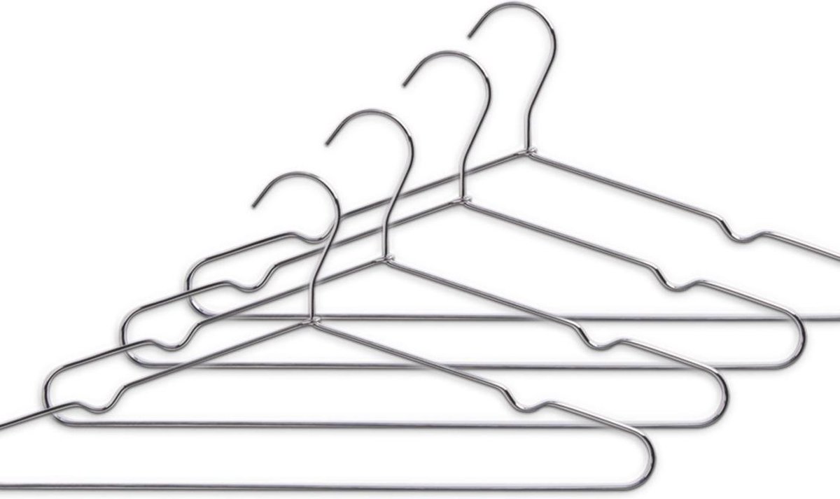 Kledinghanger - zilver- metaal - met broekstang - 40cm