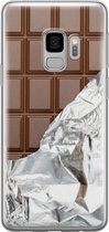 Samsung Galaxy S9 hoesje siliconen - Chocoladereep - Soft Case Telefoonhoesje - Print / Illustratie - Bruin