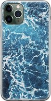 Leuke Telefoonhoesjes - Hoesje geschikt voor iPhone 11 Pro - Oceaan - Soft case - TPU - Natuur - Blauw