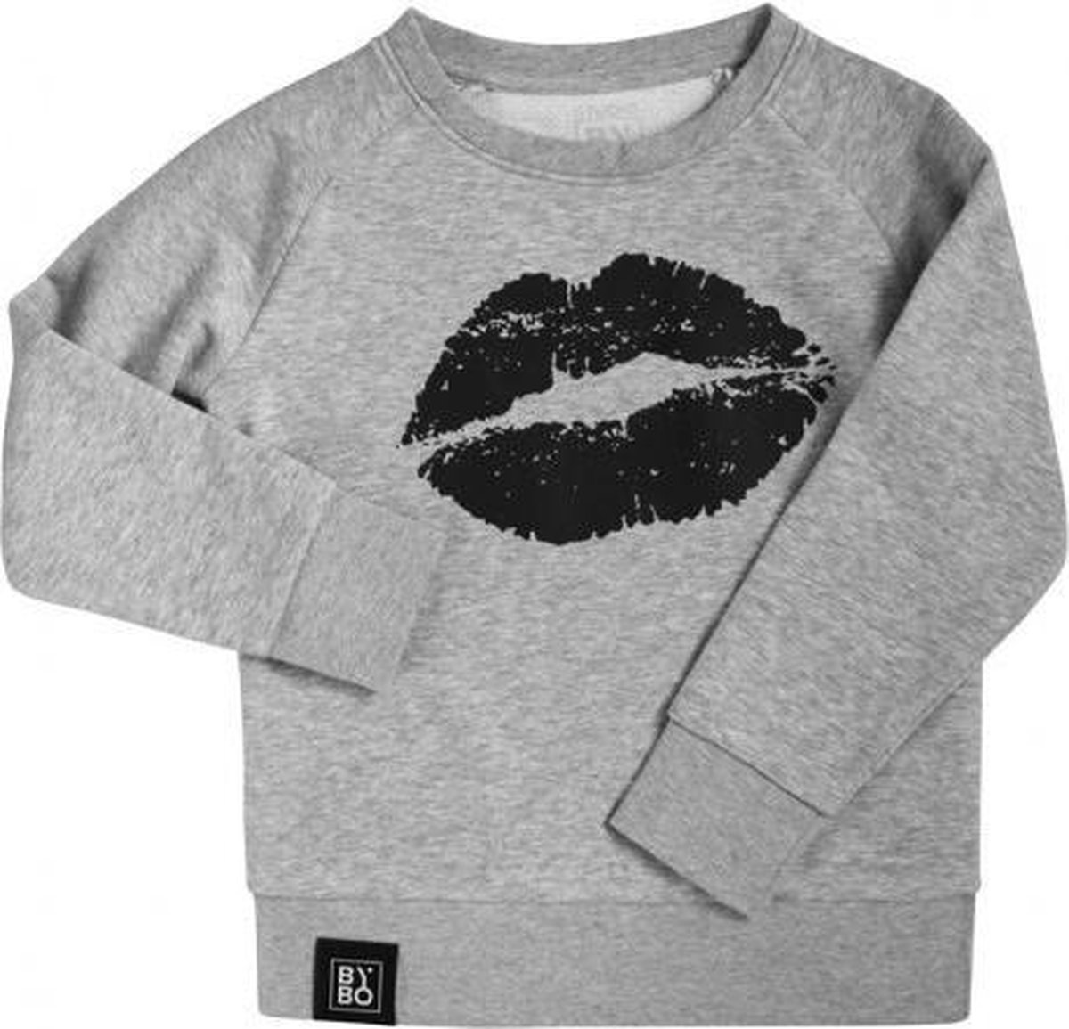 STUDIO BY BO® Kids Sweater Kiss Light Heather Grijs 98/104 | Biologisch katoen | Fair Wear Label