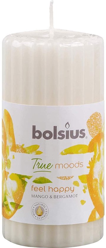 Bolsius Geurkaars True Moods Feel Happy 12 Cm Wax Wit