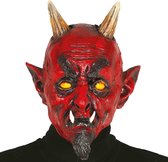 Fiestas Guirca Verkleedmasker Demon Latex Rood/zwart One-size