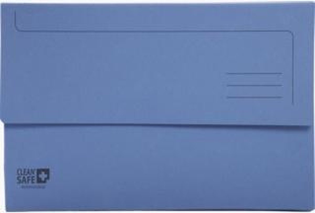 Pocketmap exacompta cleansafe a4 400gr blauw | Pak a 5 stuk