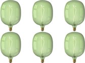 CALEX - LED Lamp 6 Pack - Avesta Emerald - E27 Fitting - Dimbaar - 4W - Warm Wit 2200K - Groen