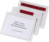Paklijst/plakzak enveloppen A5 / C5 - "Documents Enclosed"  per 1000 stuks