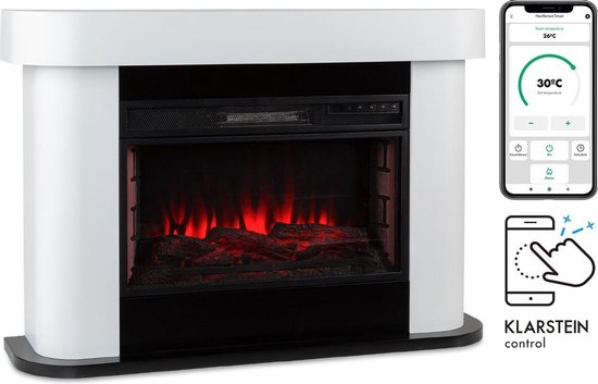 EVIQ – Elektrische Haard Toronto – Sfeerhaard – Elektrische Kachel – Vrijstaand – 2000 Watt – Zwart