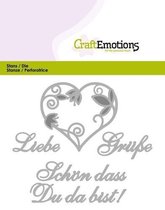 CraftEmotions Mal Tekst - Liebe Grusse Duits  Card 11x9cm