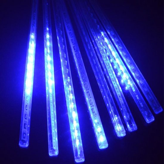LED de Éclairage de Noël Tube de douche Meteor LED 30 cm Blauw