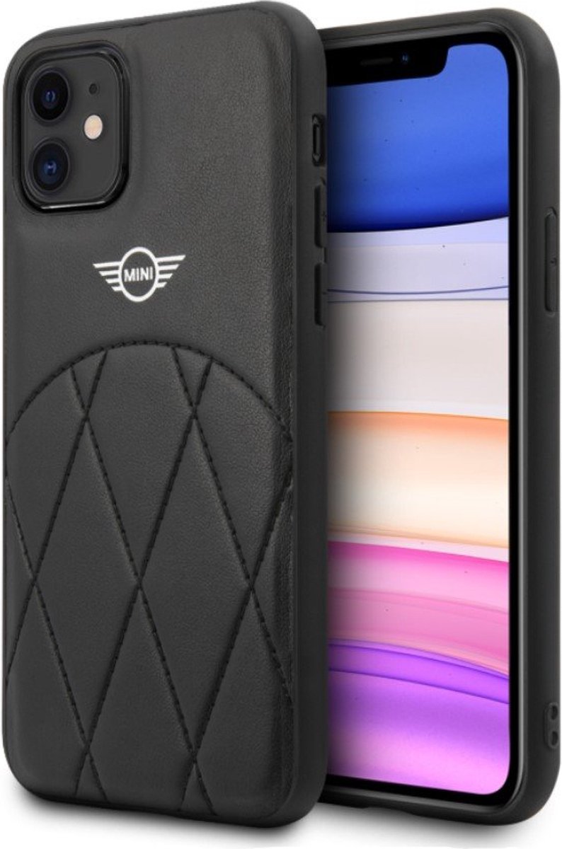 MINI Cooper Stitched Backcase Hoesje iPhone 11 - Zwart | bol