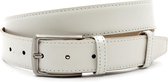 Unisex riem beige 3 cm breed - Beige - Casual - Echt Leer - Taille: 120cm - Totale lengte riem: 135cm