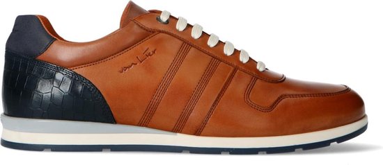 Van Lier - Heren - Cognac leren sneakers - Maat 44 | bol.com