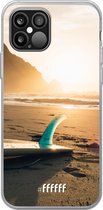 iPhone 12 Pro Max Hoesje Transparant TPU Case - Sunset Surf #ffffff