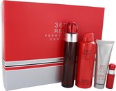Perry Ellis 360 Red by Perry Ellis   - Gift Set - 100 ml Eau De Toilette Spray + 10 ml Mini EDT Spray + 200 ml Body Spray + 90 ml Shower Gel