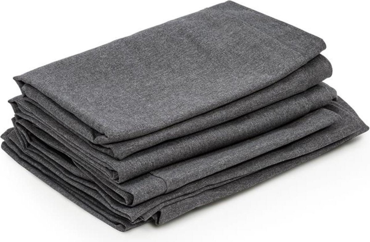 Theia kussenhoezen 8 delen 100% polyester waterafstotend donkergrijs