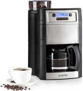 Klarstein Aromatica II koffiezetapparaat - Koffiemachine met geïntegreerde koffiemolen voor bonen - 5 maalgraden - Inclusief glazen kan en warmhoudplaat - Ook voor filterkoffie - V