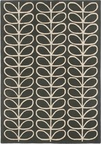 Orla Kiely - Lineair Stem Slate 60505 Vloerkleed - 160x230 cm - Rechthoekig - Laagpolig Tapijt - Design - Zwart_wit