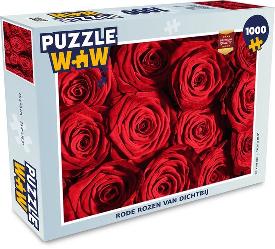Puzzle Roses rouges 1000 pièces - Roses rouges de près | bol.com