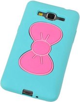 Wicked Narwal | Vlinder Standing TPU Case voor Grand Prime G530F Turquoise