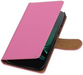 Wicked Narwal | bookstyle / book case/ wallet case Hoes voor Motorola Moto G4 Play Roze