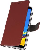 Wicked Narwal | Wallet Cases Hoesje voor Samsung Galaxy A7 (2018) Bruin