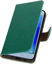 Wicked Narwal | Premium bookstyle / book case/ wallet case voor Samsung Samsung Galaxy J4 2018 Groen