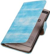 Wicked Narwal | Lizard bookstyle / book case/ wallet case Hoes voor LG V10 Turquoise