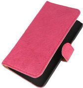 Wicked Narwal | Echt leder bookstyle / book case/ wallet case Hoes voor Huawei P8 Lite Roze