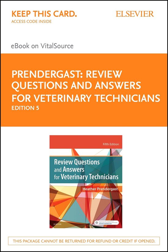 Review Questions and Answers for Veterinary Technicians –  ... - cover