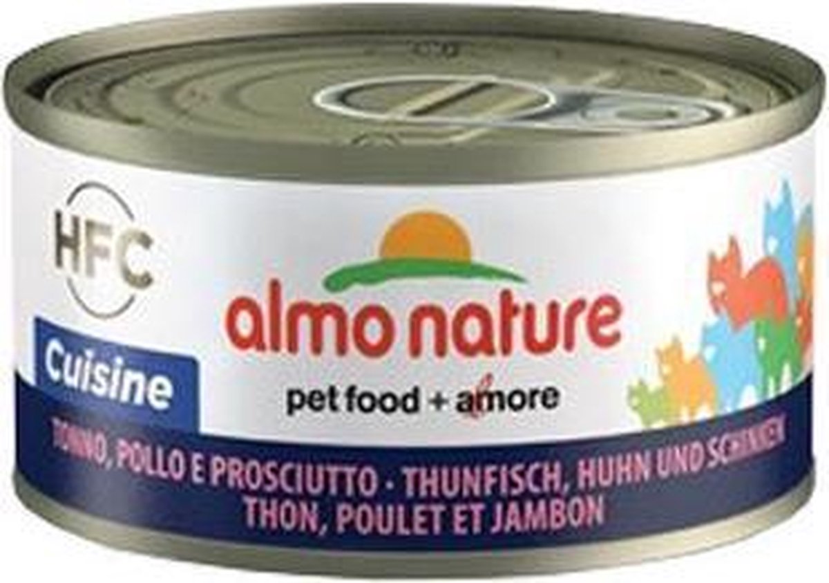 Almo Nature - HFC 70 Cuisine - Tonijn, Kip en Ham - 24 x 70 gram