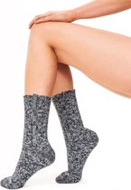 SOXS® Wollen sokken | SOX3553 | Bruin | Kuithoogte | Maat 42-46 | Deer label