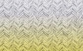 Komar Herringbone Yellow Vlies Fotobehang 400x250cm 4-banen