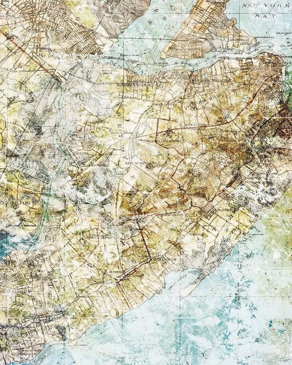 Fotobehang - Mix Map 200x250cm - Vliesbehang