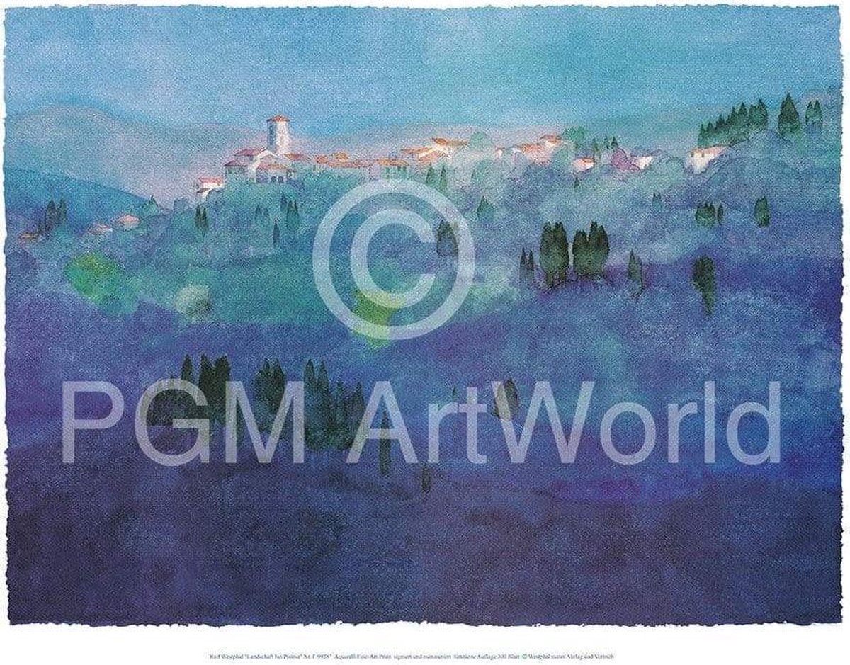 PGM Kunstdruk Ralf Westphal - Landschaft bei Pistoia 100x70cm Divers