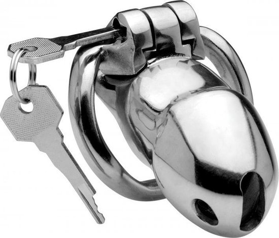 Cage De Chasteté En Acier Inoxydable Pour Homme - SM Bondage, Verrouillable, Neuf