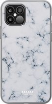 6F hoesje - geschikt voor iPhone 12 - Transparant TPU Case - Classic Marble #ffffff