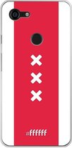 Google Pixel 3 XL Hoesje Transparant TPU Case - AFC Ajax Amsterdam1 #ffffff