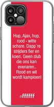 iPhone 12 Hoesje Transparant TPU Case - AFC Ajax Clublied #ffffff
