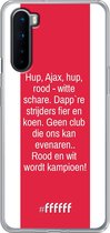 OnePlus Nord Hoesje Transparant TPU Case - AFC Ajax Clublied #ffffff