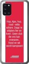 Samsung Galaxy A31 Hoesje Transparant TPU Case - AFC Ajax Clublied #ffffff