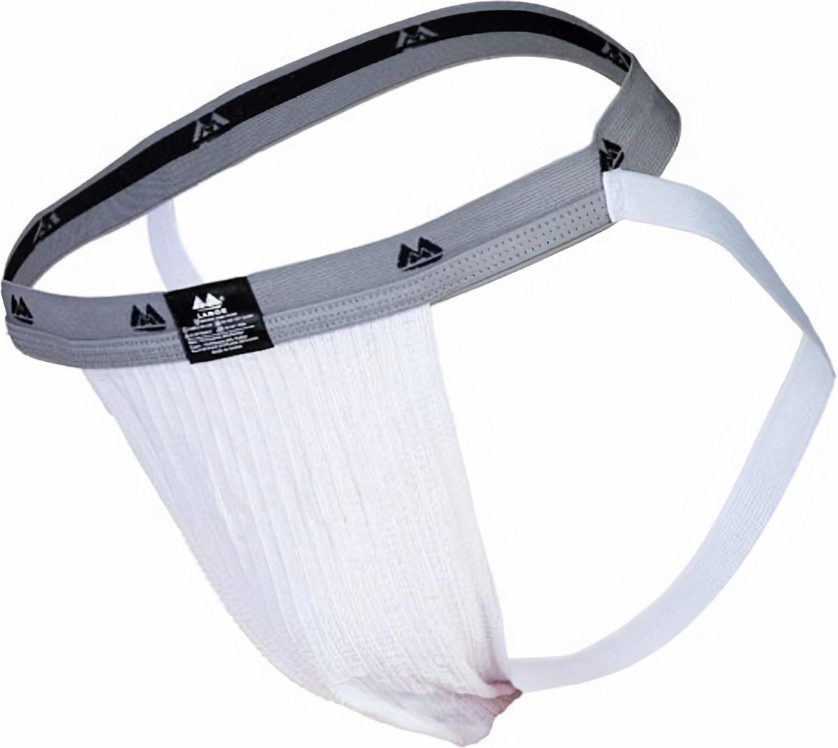 MM Sports The Original Swimmer/Jogger Jockstrap 1 inch White - MAAT S - Heren Ondergoed - Jockstrap voor Man - Mannen Jock
