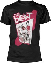 The Beat Heren Tshirt -M- Record Player Girl Zwart