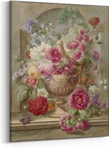 Schilderij - Vaas met bloemen — 60x90 cm
