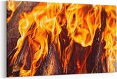 Schilderij - The fireplace — 100x70 cm